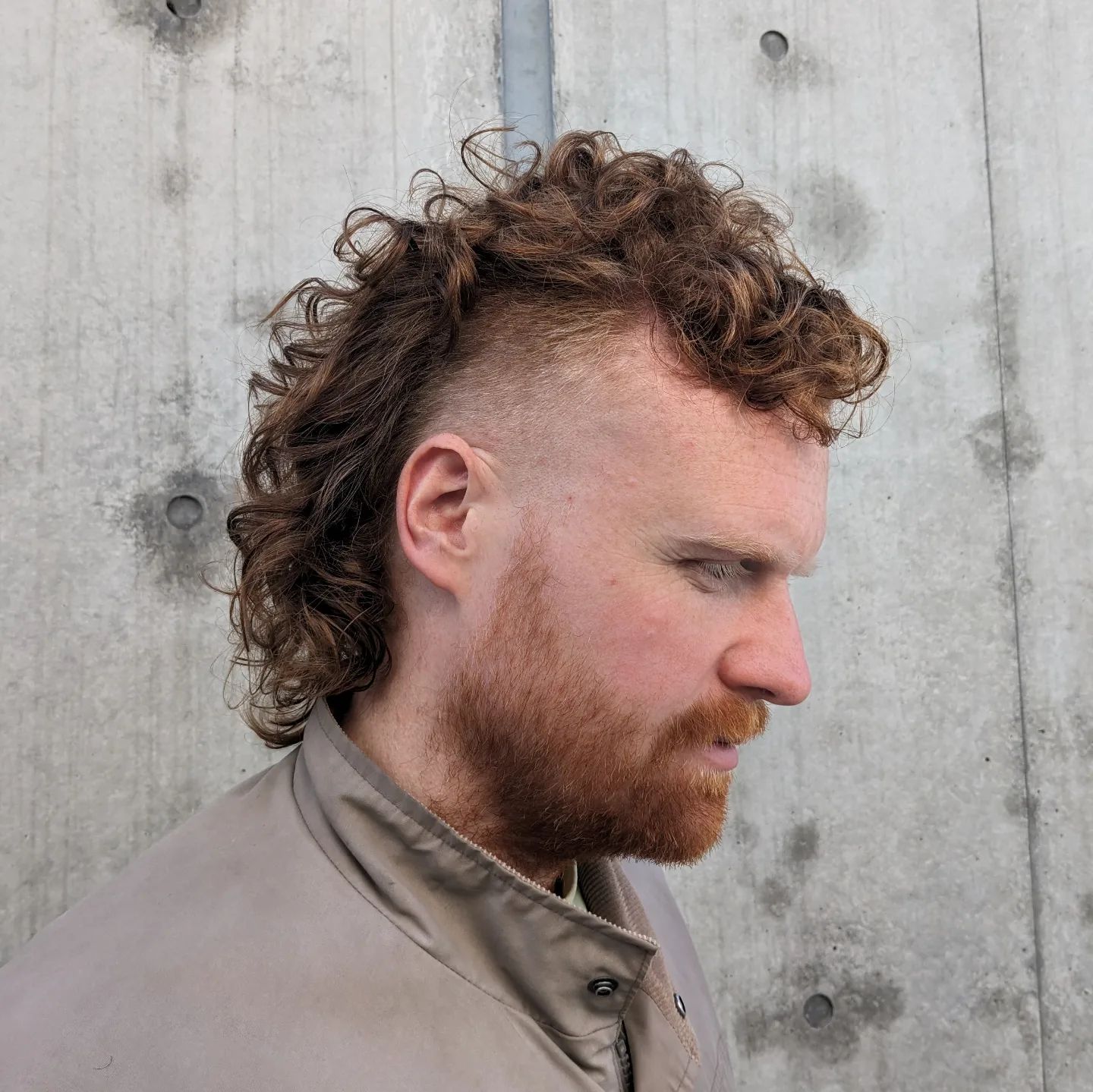 Curly Mohawk for Men with Balding Temples